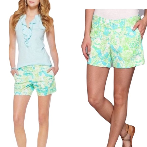 Lilly Pulitzer “It’s a Zoo” Callahan Limeade Shorts - 4 - Picture 2 of 14